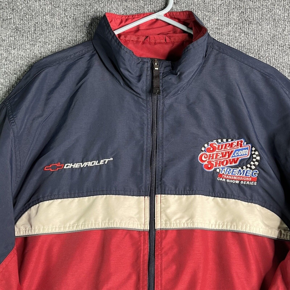 Vintage Chevrolet Jacket Men L Super Chevy Car Show Series Full Zip - Picture 2 of 7